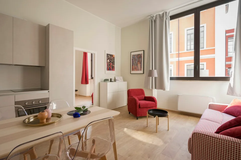 Salón de una vivienda de alquiler vacacional